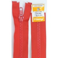Vizzy Chunky Open End Zip 35cm, Colour 31 RED