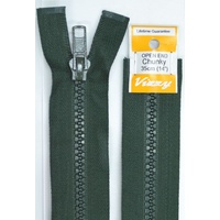 Vizzy Chunky Open End Zip 35cm, Colour 46 HUNTER GREEN