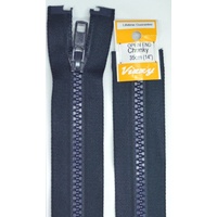 Vizzy Chunky Open End Zip 35cm, Colour 58 NAVY
