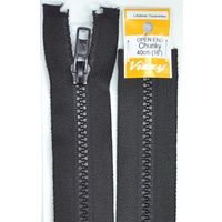 Vizzy Chunky Open End Zip 40cm, Colour 02 BLACK