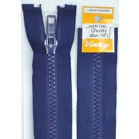 Vizzy Chunky Open End Zip 40cm, Colour 59 FRENCH NAVY