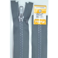 Vizzy Chunky Open End Zip 40cm, Colour 62 GREY