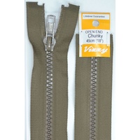 Vizzy Chunky Open End Zip 45cm, Colour 12 CHESTNUT