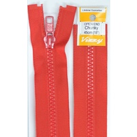 Vizzy Chunky Open End Zip 45cm, Colour 31 RED