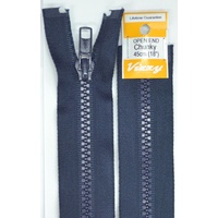 Vizzy Chunky Open End Zip 45cm, Colour 58 NAVY