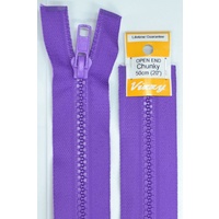 Vizzy Chunky Open End Zip 50cm, Colour 109 PURPLE