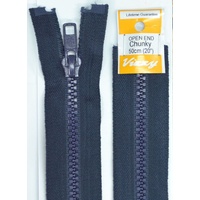 Vizzy Chunky Open End Zip 50cm, Colour 58 NAVY