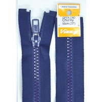 Vizzy Chunky Open End Zip 50cm, Colour 59 FRENCH NAVY