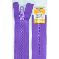 Vizzy Chunky Open End Zip 55cm, Colour 109 PURPLE