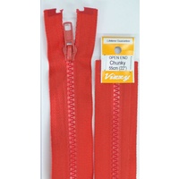 Vizzy Chunky Open End Zip 55cm, Colour 31 RED