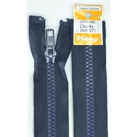 Vizzy Chunky Open End Zip 55cm, Colour 58 NAVY