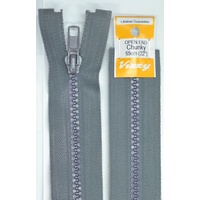 Vizzy Chunky Open End Zip 55cm, Colour 62 GREY