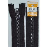Vizzy Chunky Open End Zip 60cm, Colour 02 BLACK