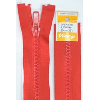 Vizzy Chunky Open End Zip 65cm, Colour 31 RED