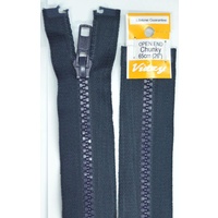 Vizzy Chunky Open End Zip 65cm, Colour 58 NAVY