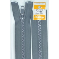 Vizzy Chunky Open End Zip 65cm, Colour 62 GREY