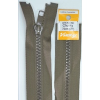Vizzy Chunky Open End Zip 70cm, Colour 12 CHESTNUT