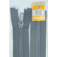 Vizzy Chunky Open End Zip 70cm, Colour 62 GREY