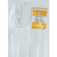 Vizzy Chunky Open End Zip 75cm, Colour 01 WHITE