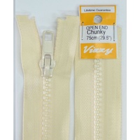 Vizzy Chunky Open End Zip 75cm, Colour 04 CALICO
