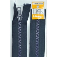 Vizzy Chunky Open End Zip 75cm, Colour 58 NAVY