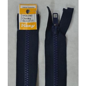 Vizzy Chunky Open End Zip 80cm, Colour 59 FRENCH NAVY