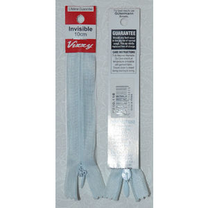 Vizzy Invisible Zip 10cm, Colour 116 BABY BLUE