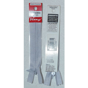 Vizzy Invisible Zip 10cm, Colour 117 STEEL BLUE