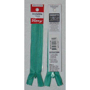 Vizzy Invisible Zip 10cm, Colour 119 SEA GREEN