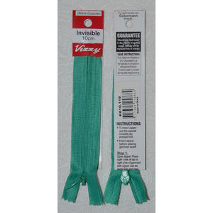 Vizzy Invisible Zip 10cm, Colour 119 SEA GREEN, A Quality Brand Name Zipper
