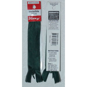 Vizzy Invisible Zip 10cm, Colour 46 HUNTER GREEN