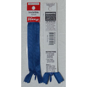 Vizzy Invisible Zip 10cm, Colour 70 MIDNIGHT BLUE, A Quality Brand Name Zipper