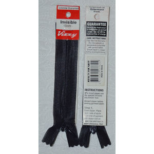 Vizzy Invisible Zip 10cm, Colour 71 INK NAVY