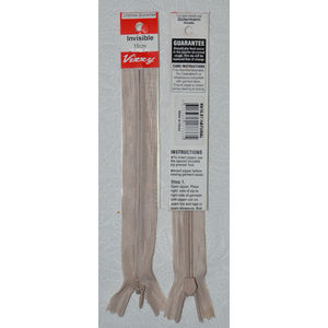 Vizzy Invisible Zip 15cm, Colour 07 NATURAL