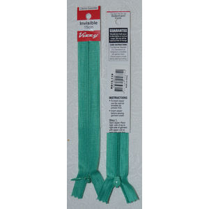 Vizzy Invisible Zip 15cm, Colour 119 SEA GREEN