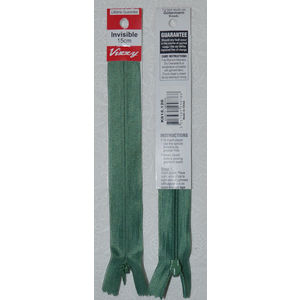 Vizzy Invisible Zip 15cm, Colour 120 DUSTY GREEN