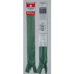Vizzy Invisible Zip 15cm, Colour 120 DUSTY GREEN, A Quality Brand Name Zipper