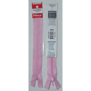 Vizzy Invisible Zip 15cm, Colour 121 DUSTY PINK