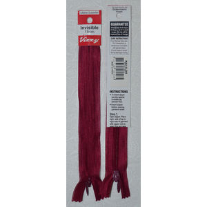 Vizzy Invisible Zip 15cm, Colour 34 BURGUNDY