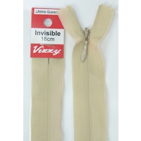Vizzy Invisible Zip 18cm, Colour 07 NATURAL