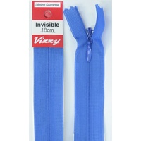 Vizzy Invisible Zip 18cm, Colour 115 BRIGHT BLUE, A Quality Brand Name Zipper