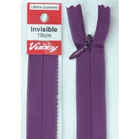 Vizzy Invisible Zip 18cm, Colour 118 GRAPE