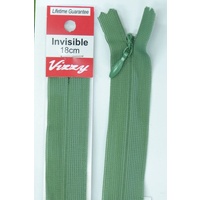 Vizzy Invisible Zip 18cm, Colour 120 DUSTY GREEN, A Quality Brand Name Zipper