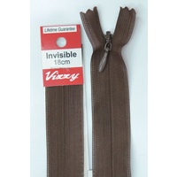 Vizzy Invisible Zip 18cm, Colour 14 BROWN, A Quality Brand Name Zipper