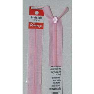 Vizzy Invisible Zip 18cm, Colour 26 BABY PINK, A Quality Brand Name Zipper