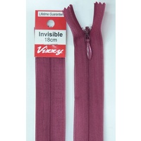 Vizzy Invisible Zip 18cm, Colour 34 BURGUNDY