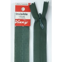 Vizzy Invisible Zip 18cm, Colour 46 HUNTER GREEN, A Quality Brand Name Zipper