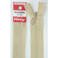Vizzy Invisible Zip 20cm, Colour 07 NATURAL