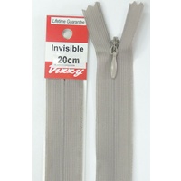 Vizzy Invisible Zip 20cm, Colour 114 SCHOOL GREY, A Quality Brand Name Zipper
