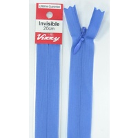 Vizzy Invisible Zip 20cm, Colour 115 BRIGHT BLUE, A Quality Brand Name Zipper